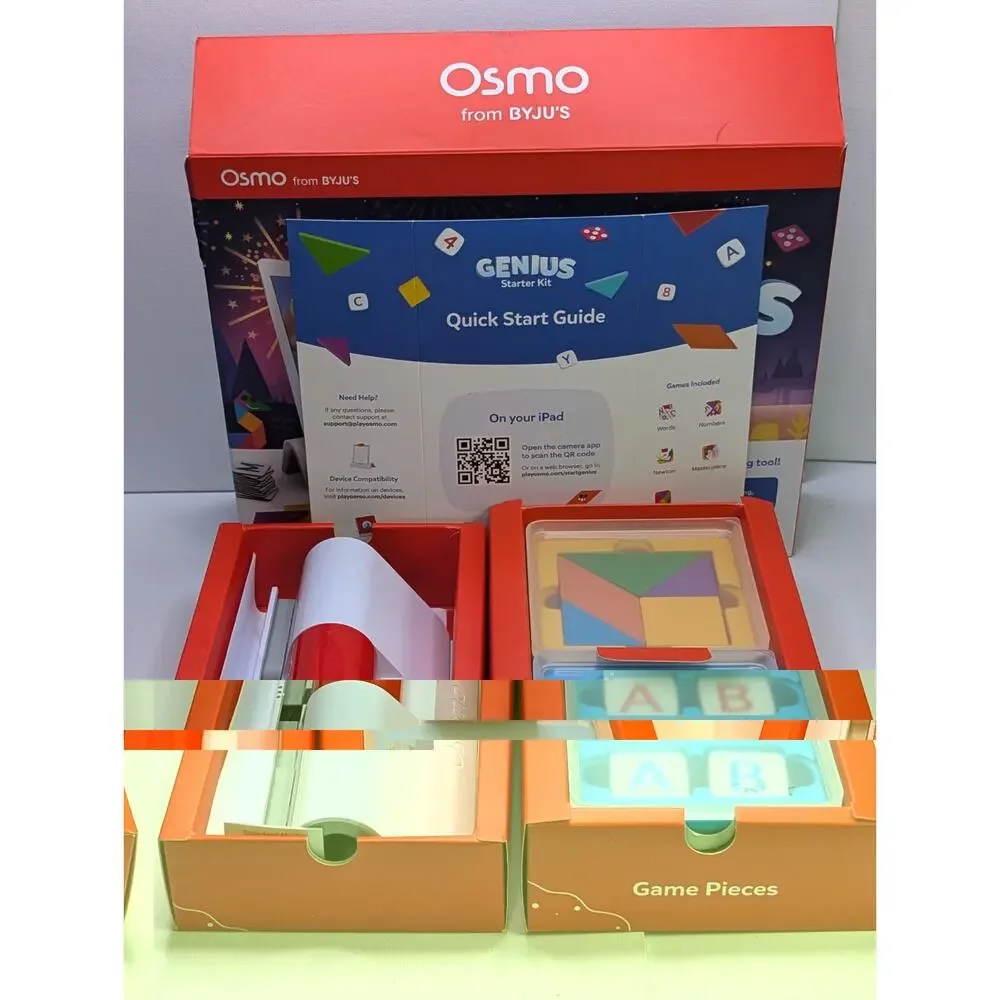 Osmo Genius Starter Kit 901-00089 iPad 5 Learning Games Base Tiles Ages 6-10